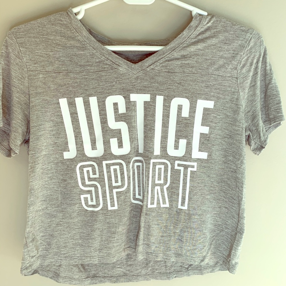 Girls gray crop top